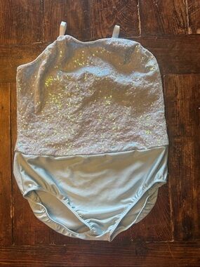 Revolution Light Blue Sequin Leotard. Size XXLC